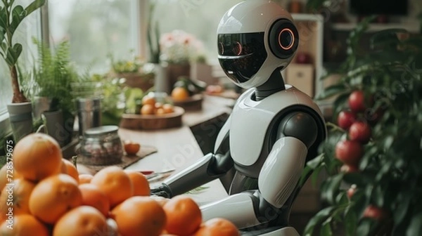 Fototapeta Assisting Humanoid Robot