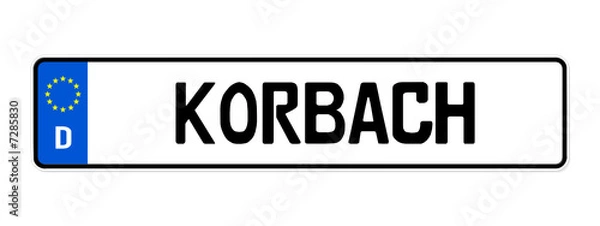 Fototapeta kennzeichen korbach