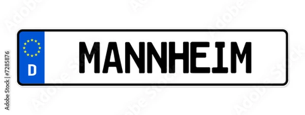 Fototapeta kennzeichen mannheim