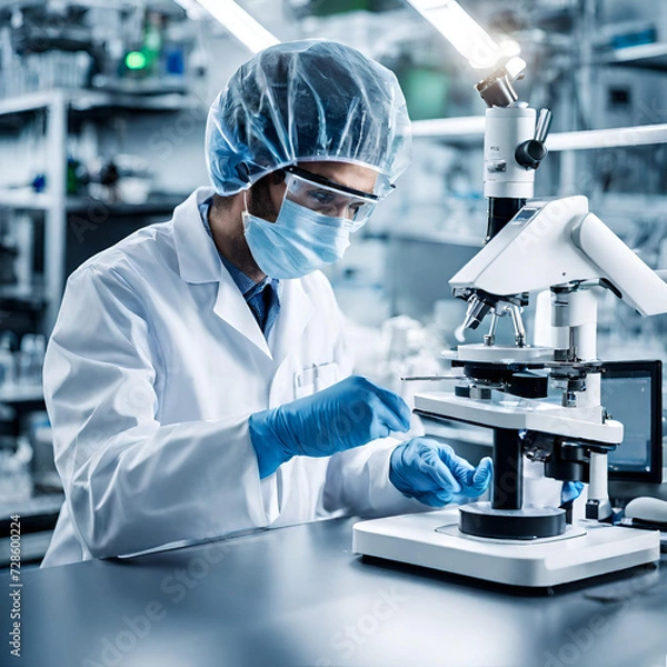 Fototapeta Cutting-edge nanotechnology at work in a laboratory setting