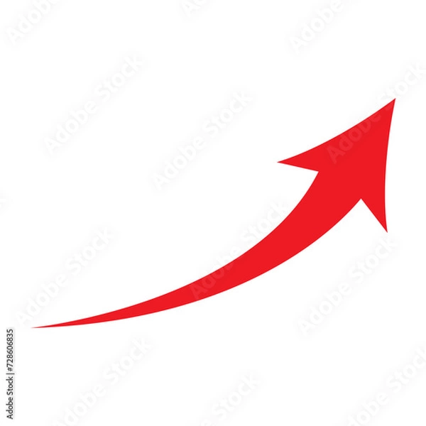 Obraz red arrow on transparent background