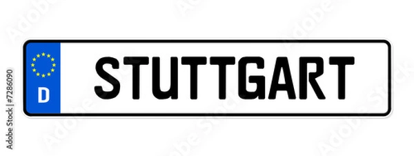 Fototapeta kennzeichen stuttgart