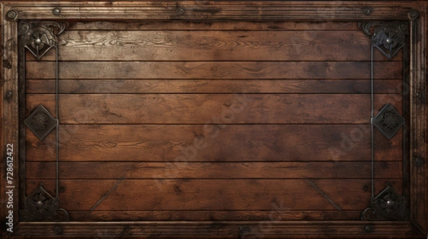 Fototapeta Medieval top table texture