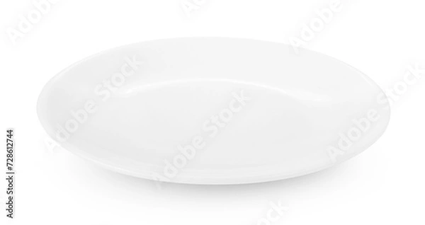 Obraz empty plate isolated on white background.