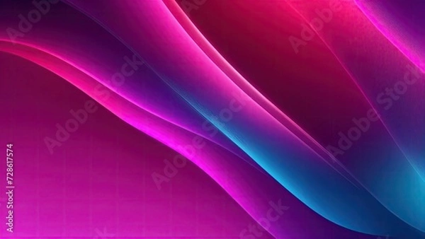 Fototapeta Maroon brown pink blue color Big Neon Waves gradient background