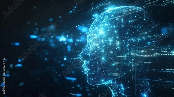 Fototapeta Artificial Intelligence AI and machine learning