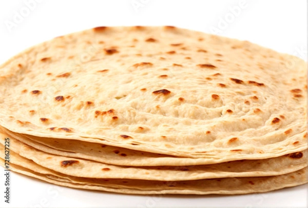 Obraz Tortilla bread isolated on white background