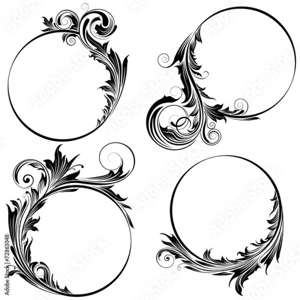 Obraz Circle floral design