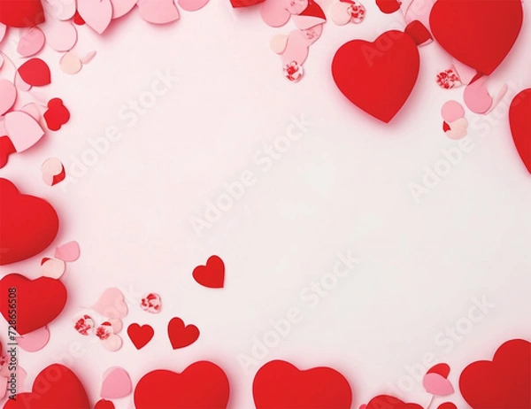 Obraz Valentine background with hearts