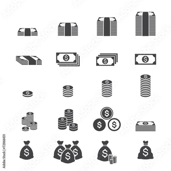 Obraz ikona pieniędzy