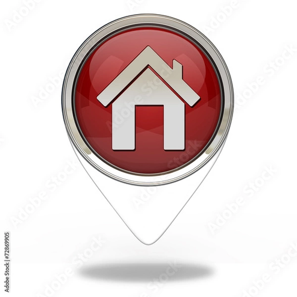 Obraz home pointer icon on white background