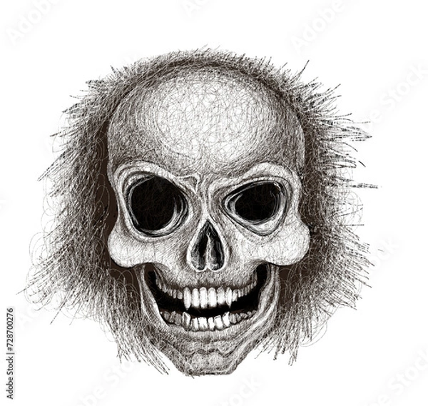 Obraz Devil skull digital drawing