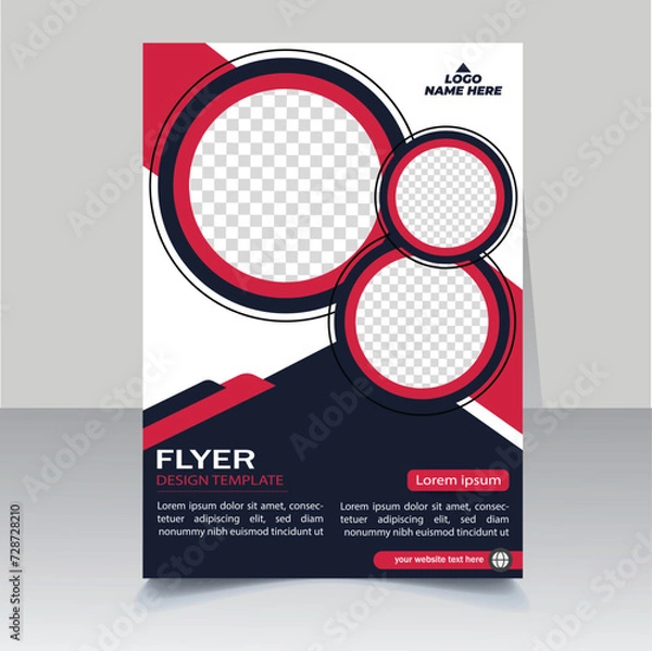 Obraz Brochure design, annual report, cover modern layout, poster, flyer vector template in A4 size	