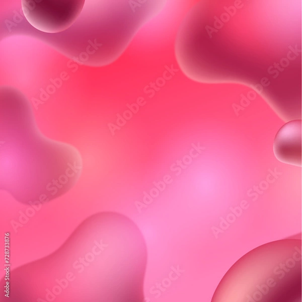 Obraz Pink background with hearts