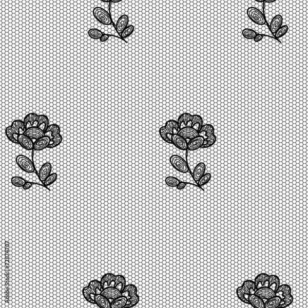 Fototapeta Lacy flower seamless pattern.