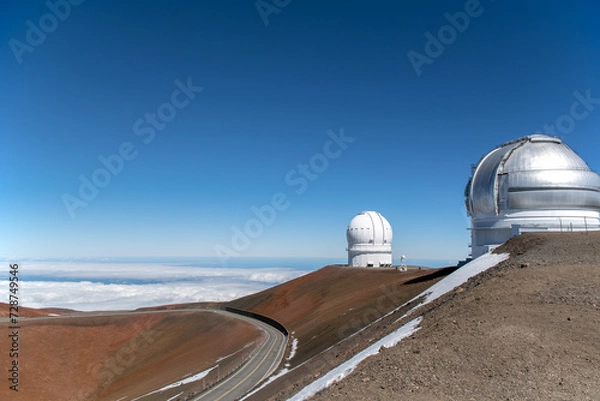 Fototapeta Observatories on top of Mauna Kea on the Big Island, Hawaii