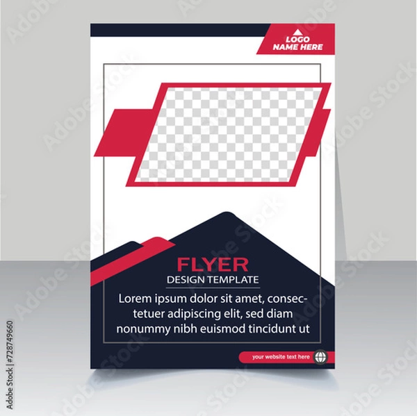 Obraz Brochure design, annual report, cover modern layout, poster, flyer vector template in A4 size	
