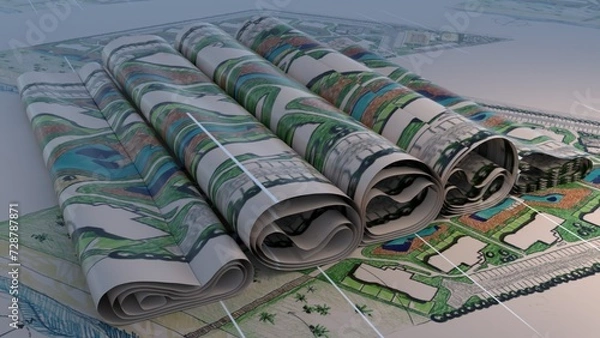 Obraz Plans journal Colored