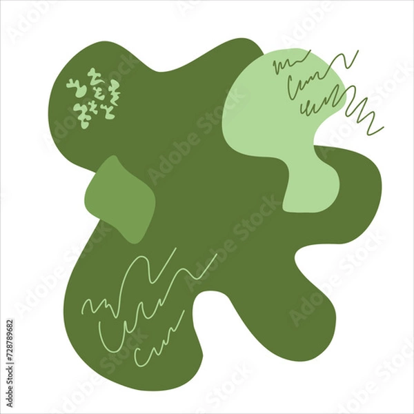 Fototapeta Abstract template for backing text, website, simple shape storizas in green colors