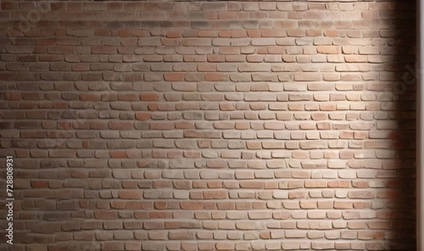 Obraz red brick wall texture, resource for design, with gradient soft light from window, brick background
