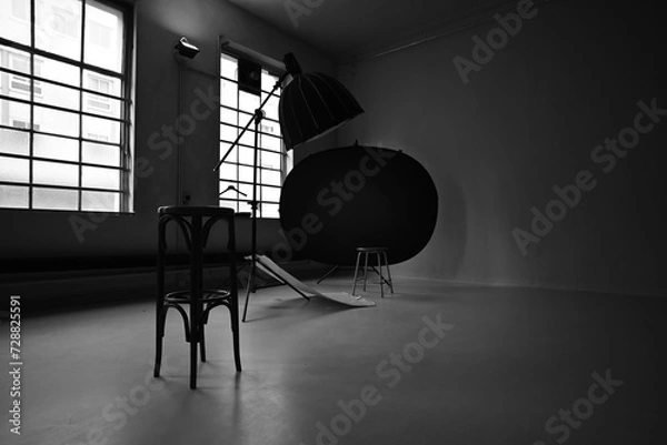 Obraz Simplistic studio setup for people photography.