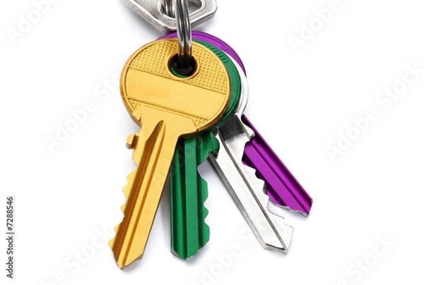 Fototapeta Set of colored keys