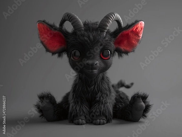 Obraz Cute baphomet goat demon 3d rendering