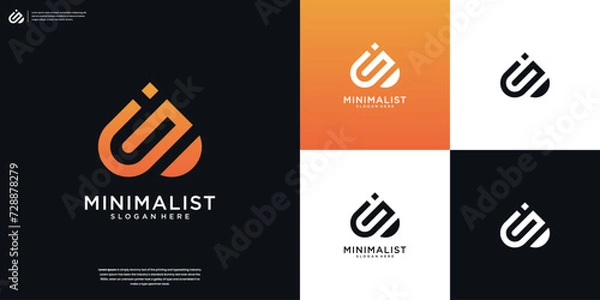 Obraz Initials G logo design. Initial Letter Logo.