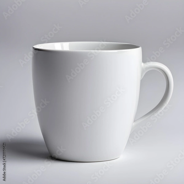 Obraz white cup on black background