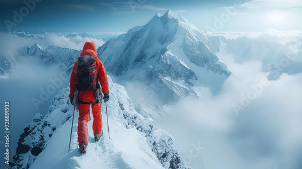 Obraz mountain, climb, help, climber, rock