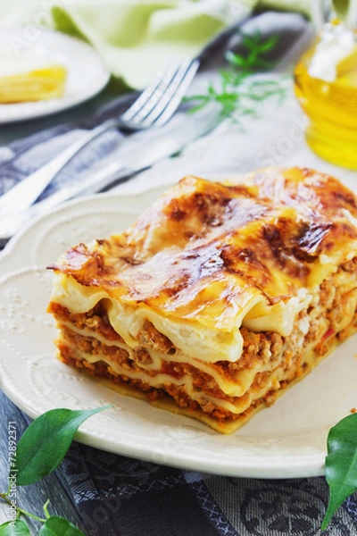 Obraz apetyczna lasagne