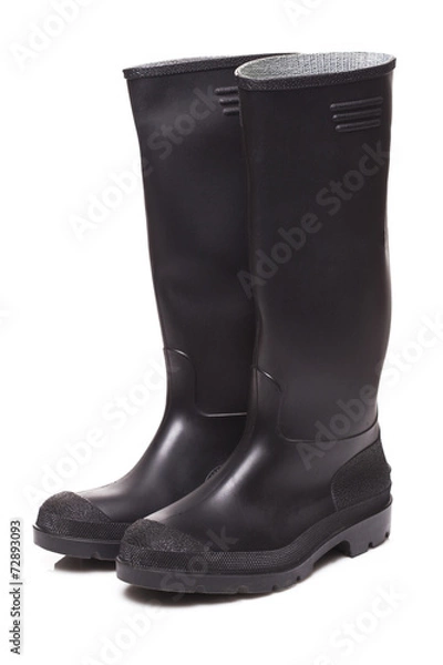 Obraz Wellington boots on white