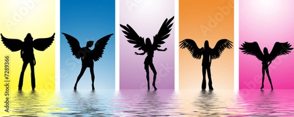 Obraz dancing angels on watter ripples