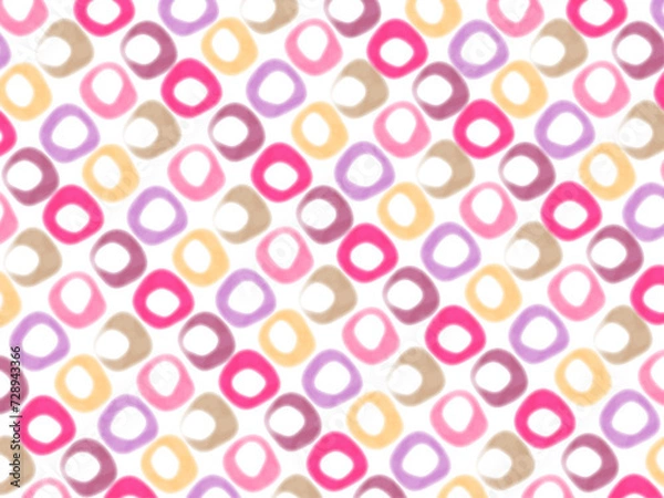 Fototapeta カラフルでかわいい和柄背景