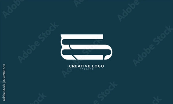 Obraz EE Abstract initial monogram letter alphabet logo design
