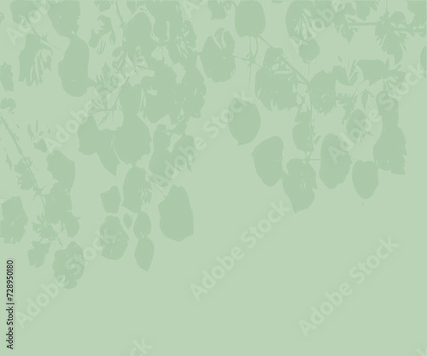 Obraz Green Wallpaper with Leaf Shadow, Leaf Overlay, Soft Leaf Background