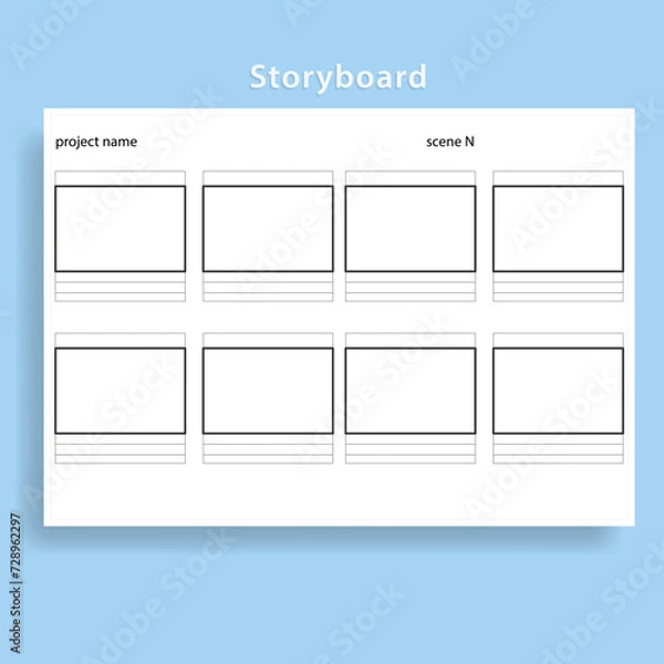 Fototapeta storyboard template vector simple  background 