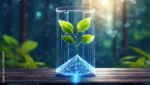 Fototapeta Thriving Botanical Marvel Tree Flourishing in Biotechnology Lab Experiment