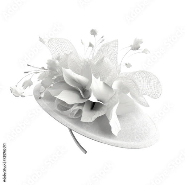 Fototapeta Fascinator Hat PNG Cutout, Generative AI