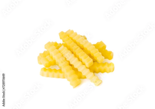 Obraz Cheese slices, isolated on white background