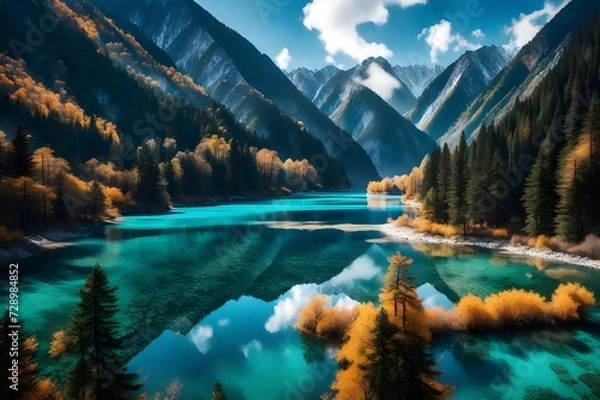 Obraz lake in the mountains