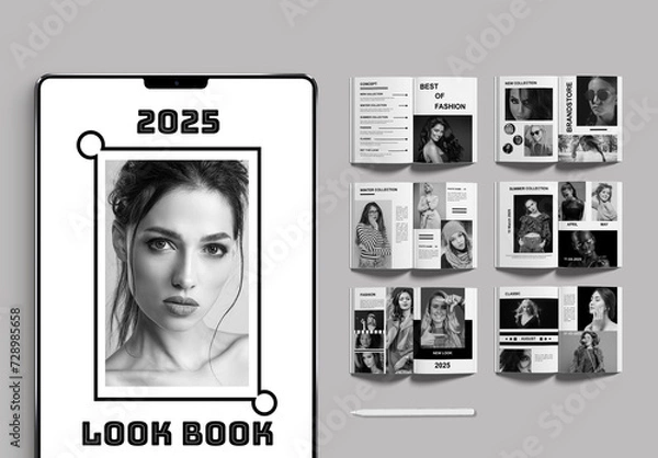 Fototapeta Look Book Layout