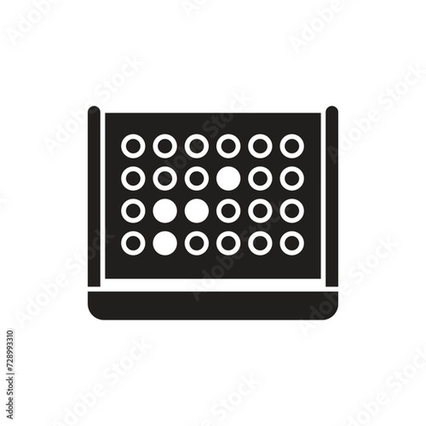 Fototapeta The four connect game icon design, isolated on white background, vector illustration