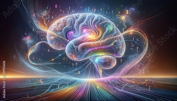 Obraz Neural Harmony: A Fusion of Data and Emotion