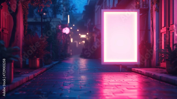Obraz 분위기 있는 밤거리의 전광판