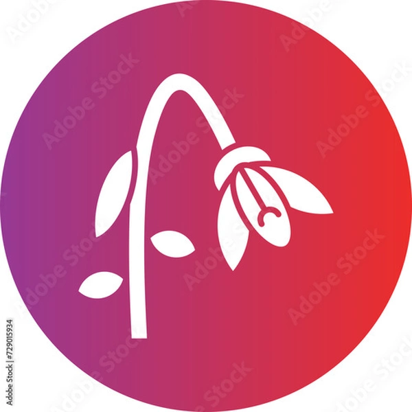 Fototapeta Snowdrop Icon Style