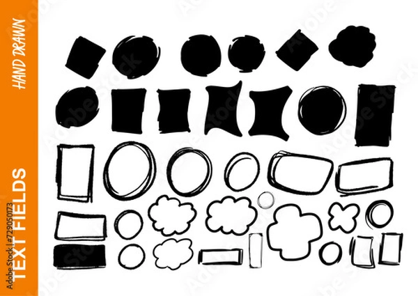 Obraz textfields, backgrounds, handgezeichnet