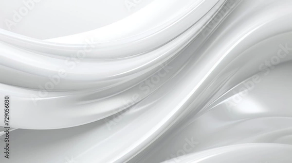 Fototapeta Smooth white wave with solft light background,modern abtract template