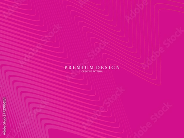 Fototapeta Vector illustration of bright color abstract pattern background with line gradient texture for minimal dynamic cover design. Pink plaque poster template. Luxurious background with line patterns with a