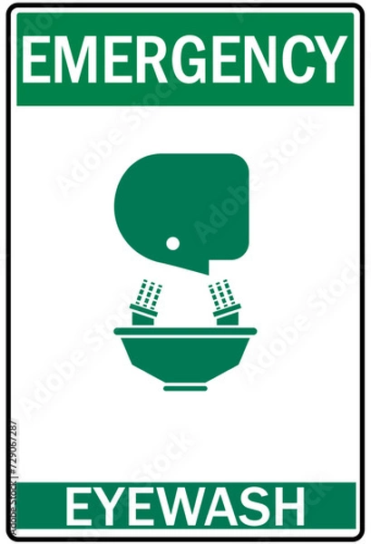 Obraz Eye wash station sign